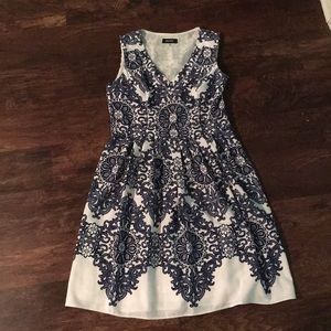 Blue patterned dress
